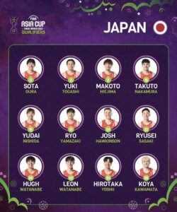 日本男篮公布对阵关岛大名单：归化球员霍金斯入选