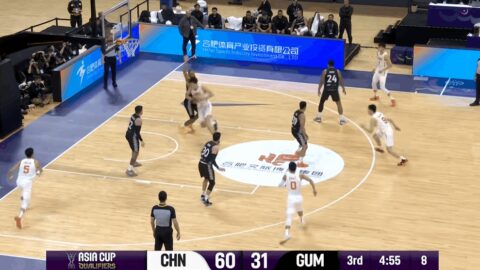 悬念不大了！中国男篮第三节轰出一波22-5攻击浪潮，已领先关岛35分