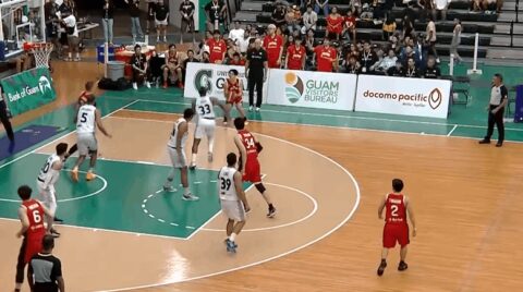 吉井裕鹰首节三分球2投2中独得8分，日本男篮20-15领先关岛