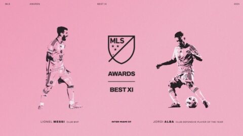 迈阿密国际官方：梅西当选年度MVP，阿尔巴当选年度防守球员