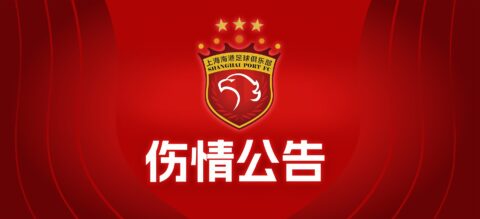 海港官方：武磊确诊为右膝外侧半月板撕裂