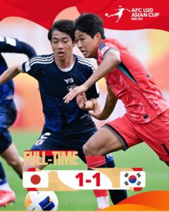 日本U20主帅谈战平韩国：想赢下比赛 一个失误足以改变比赛局面