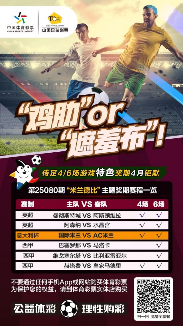 “鸡肋”or“遮羞布”！传足特色奖期第25080期聚焦米兰德比