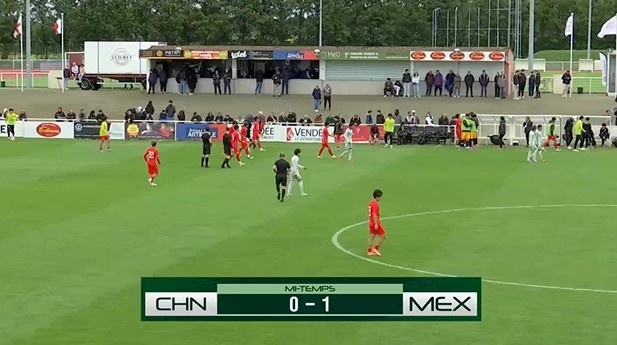 半场-U16国足暂0-1墨西哥 邝兆镭屡造威胁张伯霖门前抢射被扑