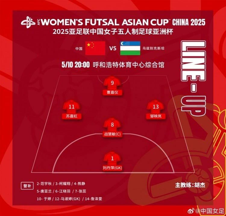 晋级八强！五人制亚洲杯，中国女足3-1战胜乌兹别克斯坦女足