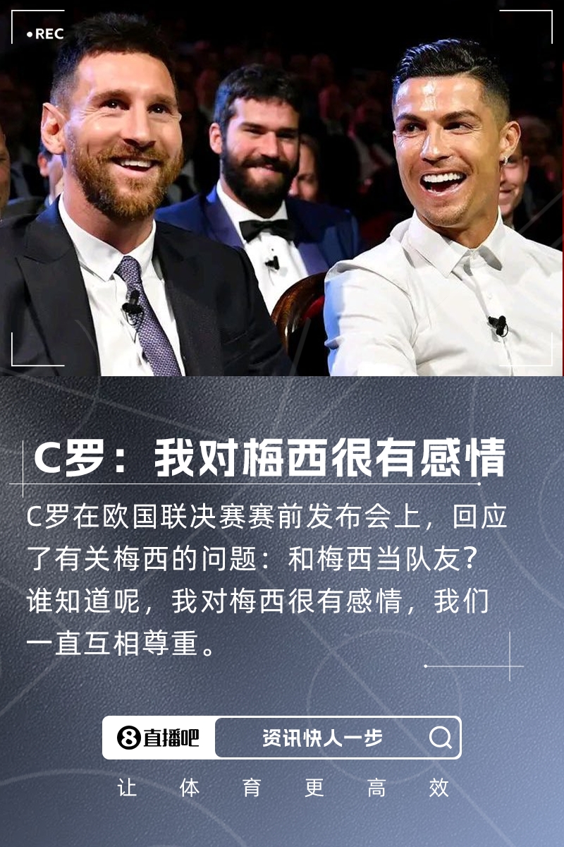 和梅西当队友C罗：谁知道呢，我对他很有感情 我们一直互相尊重