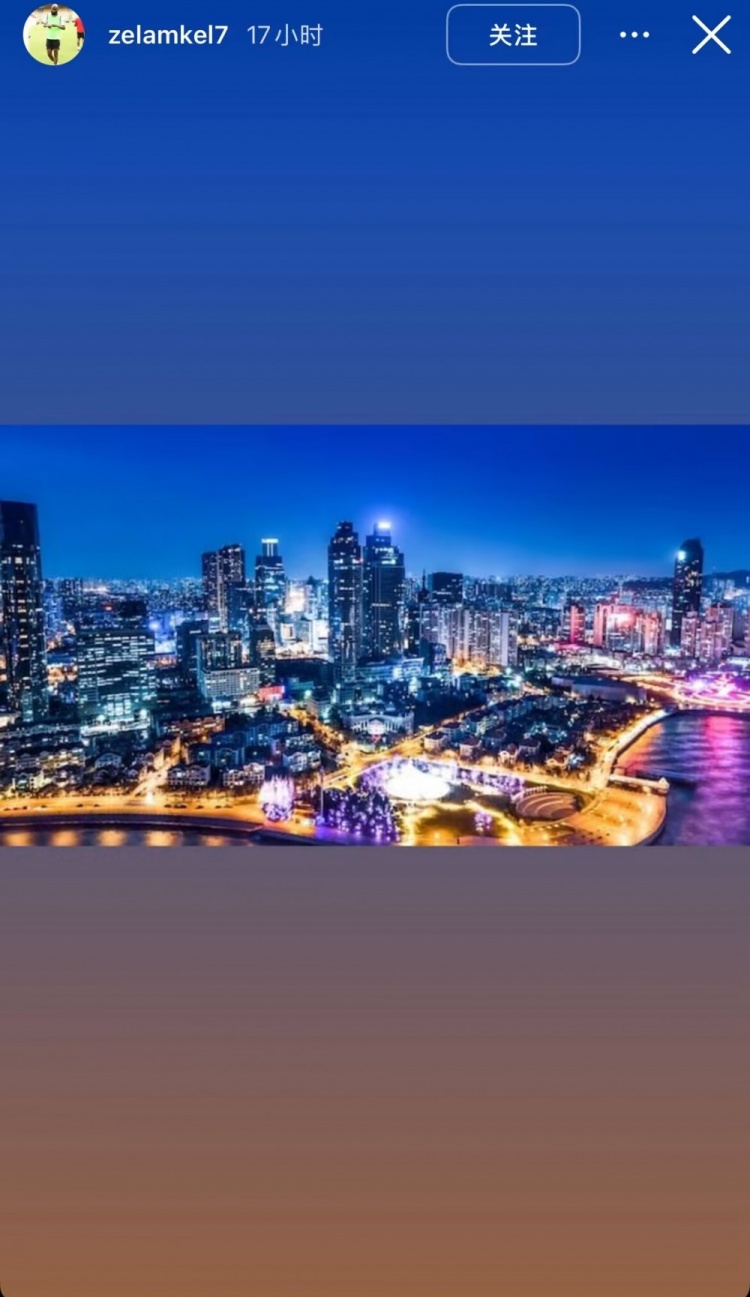 博主：喀麦隆国脚兰克尔-泽社媒晒青岛风光和集锦，可能加盟海牛
