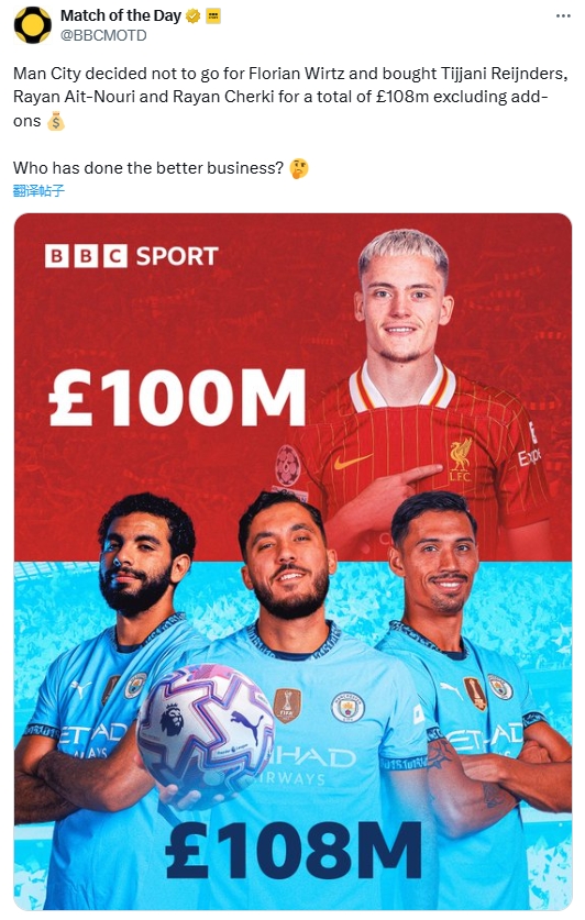 各取所需?BBC发问:超1亿镑签维尔茨vs1.08亿镑买三人,谁更精明 2 各取所需?BBC发问:超1亿镑签维尔茨vs1.08亿镑买三人,谁更精明