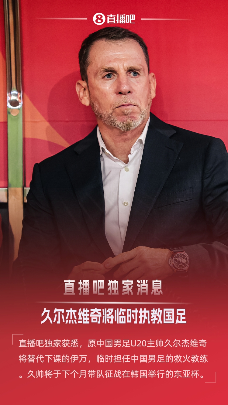 球大圣独家：原U20国青主帅久尔杰维奇救火国足，带队征战东亚杯