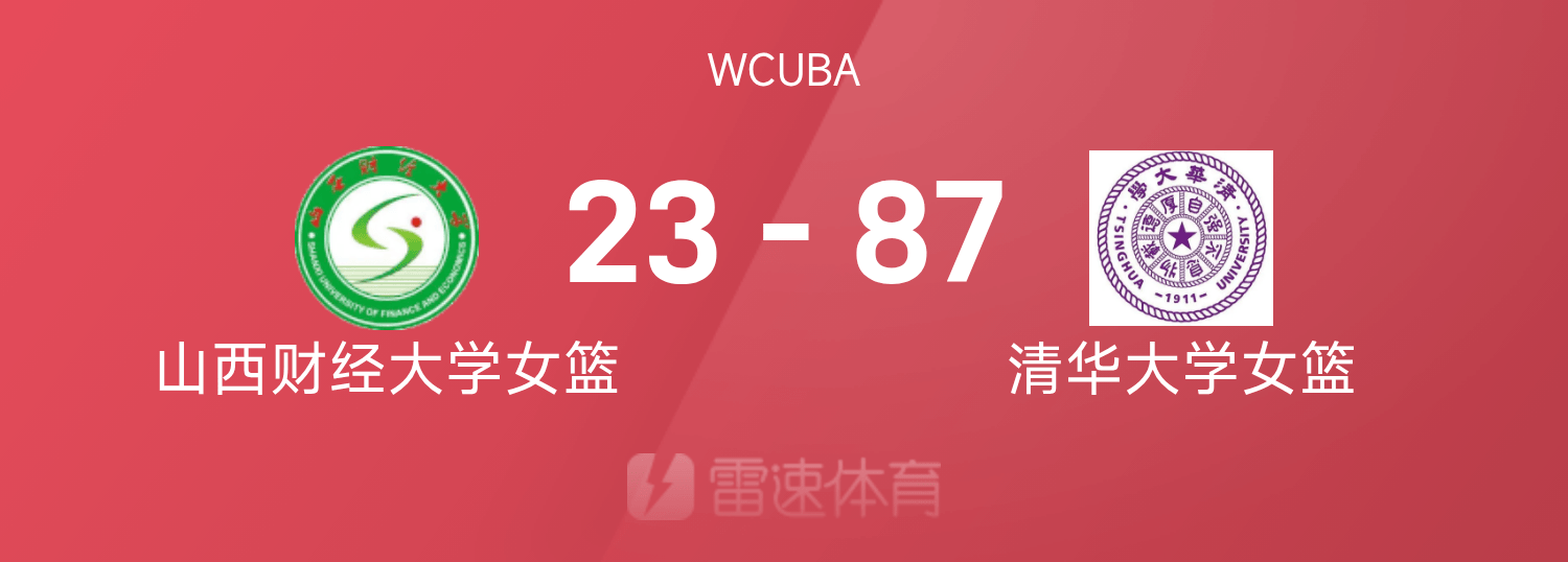 WCUBA战报：孙楷文23分13篮板，清华大学女篮87-23狂胜山西财经大学女篮