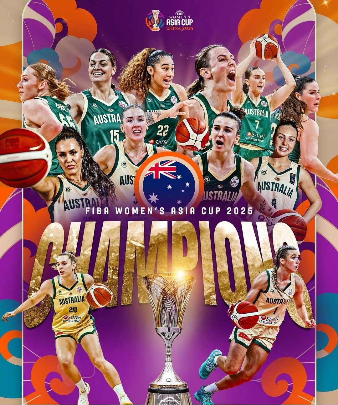 夺冠功臣！澳大利亚核心福勒砍获本届女篮亚洲杯MVP